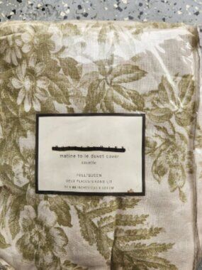 Pottery Barn Matine Toile Green Duvet Cover Full / Queen French Country - NIP